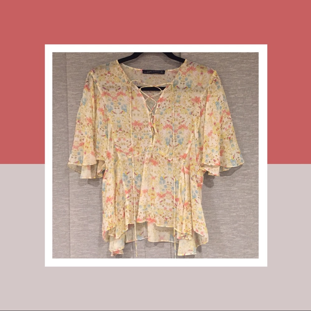 Zara floral summer top